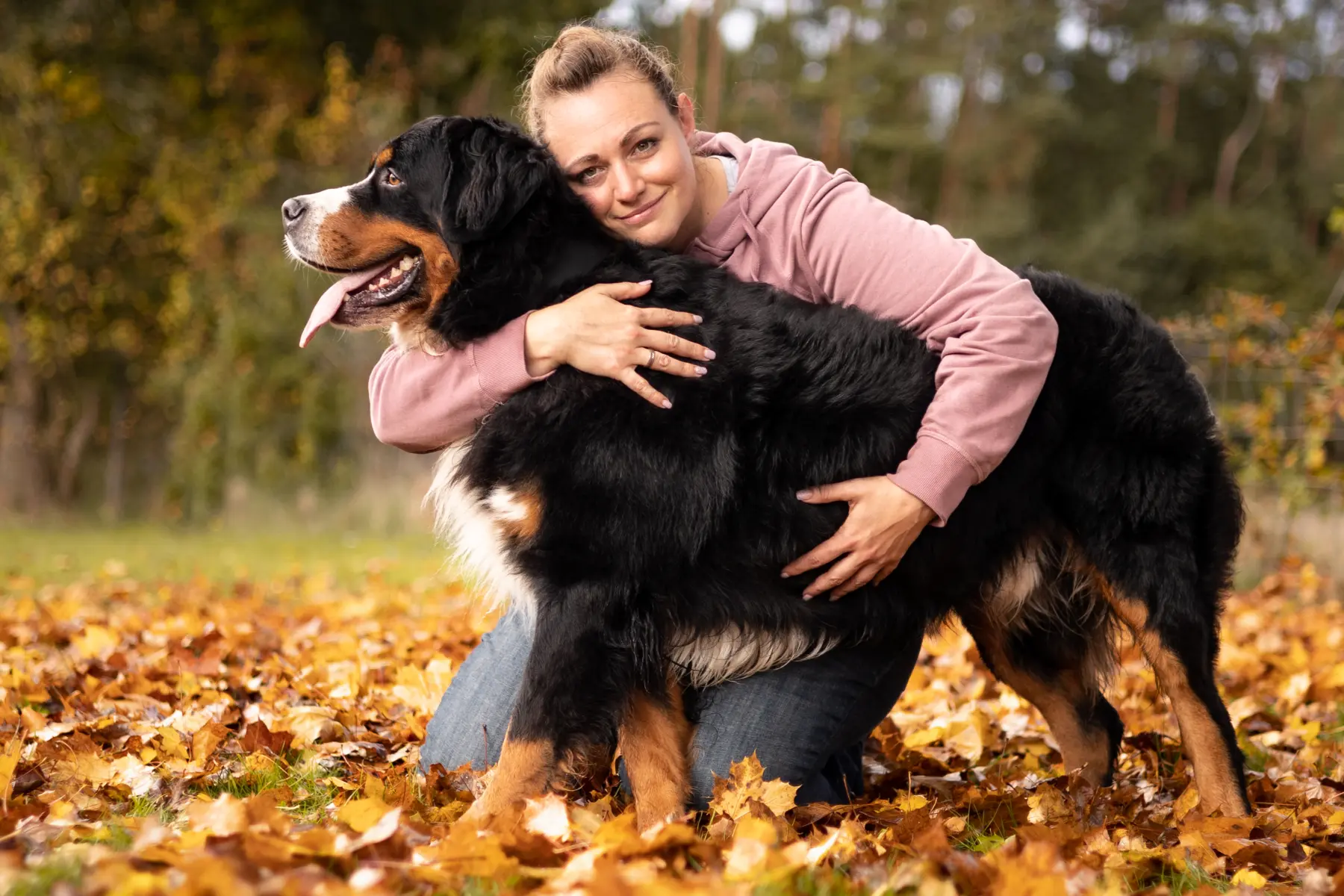 Frau und Hund