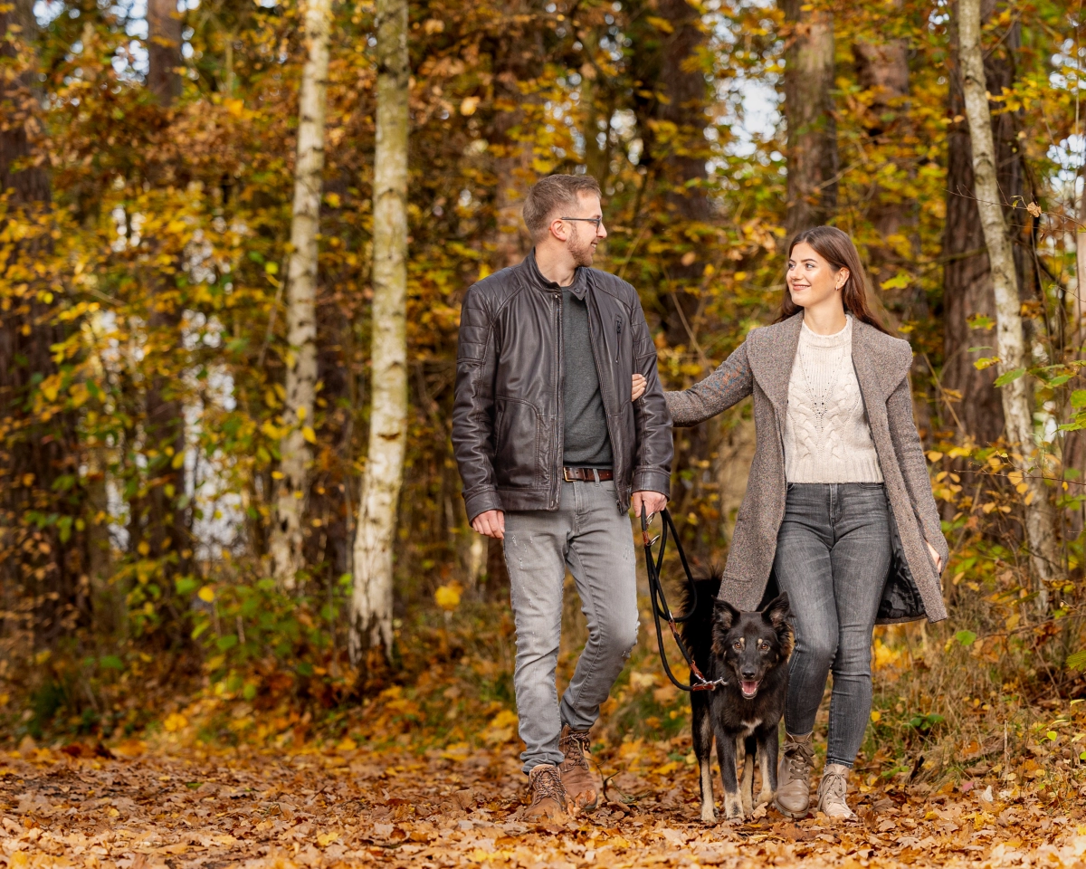 Frau und Hund